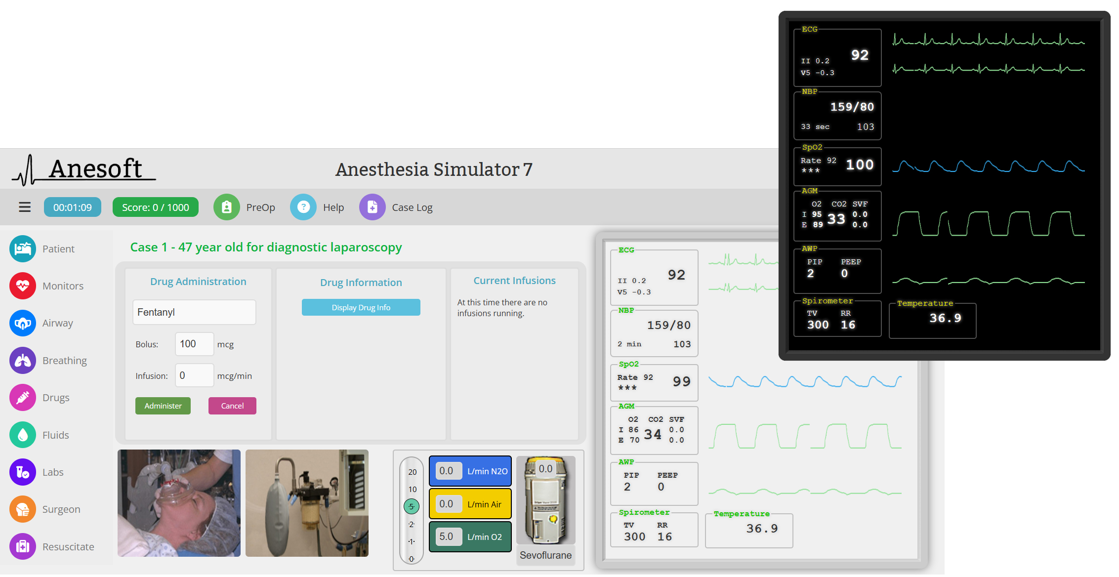 Anesthesia Simulator 7 with mirror